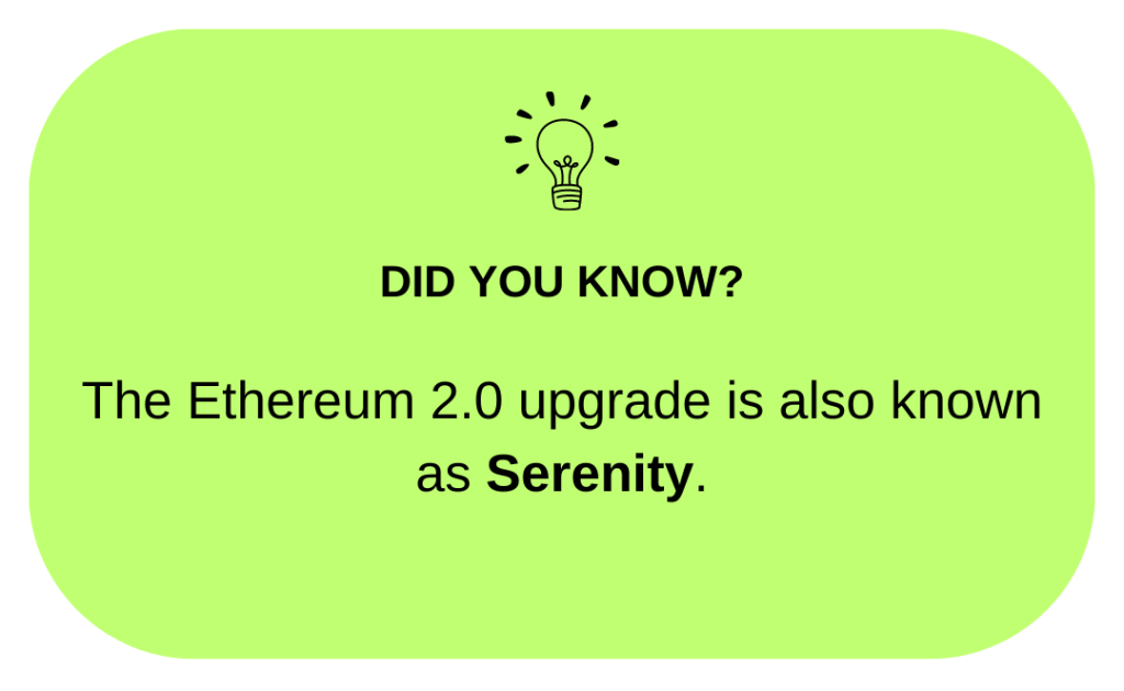 Did you know that the Ethereum 2.0 upgrade is also known as serenity