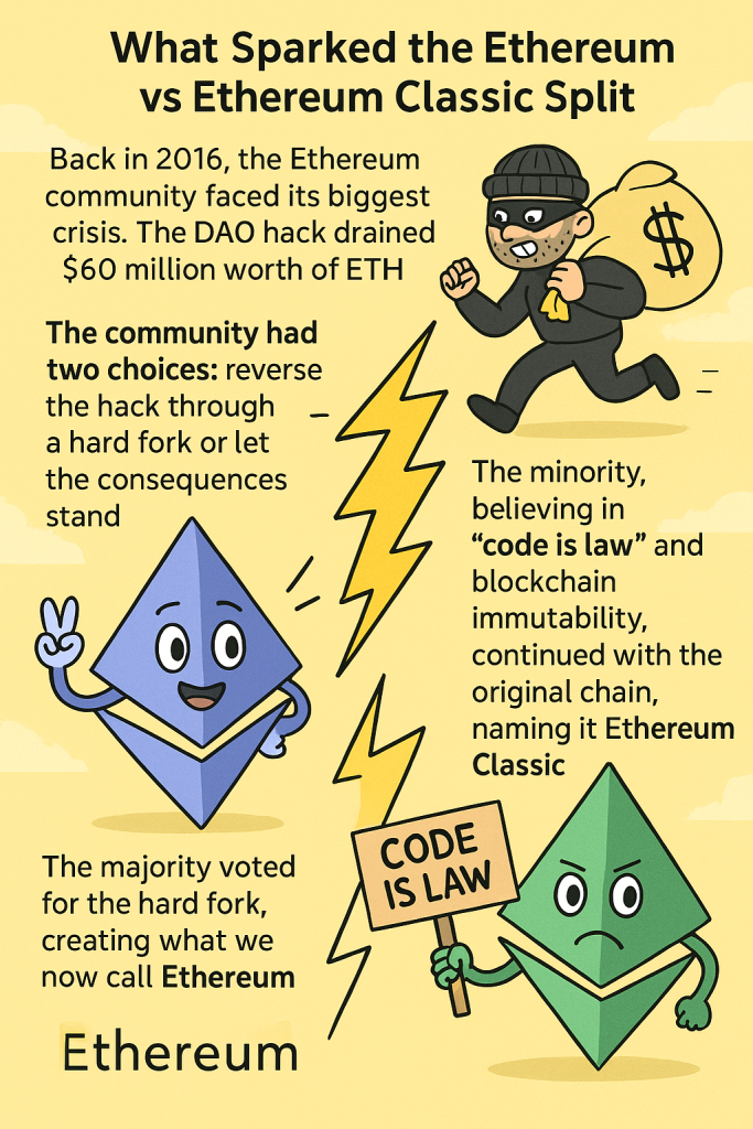 Ethereum vs Ethereum Classic Split