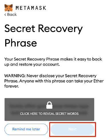 secret recovery phrase 