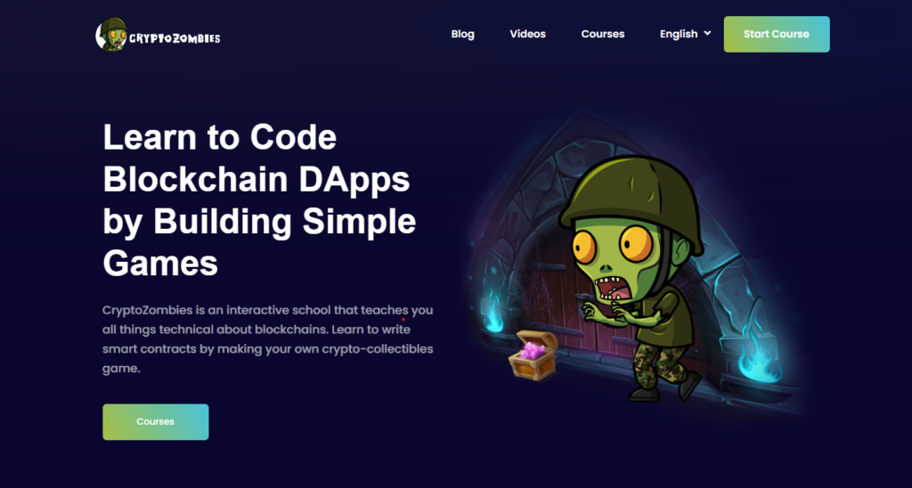 CryptoZombiesresources to learn blockchain development