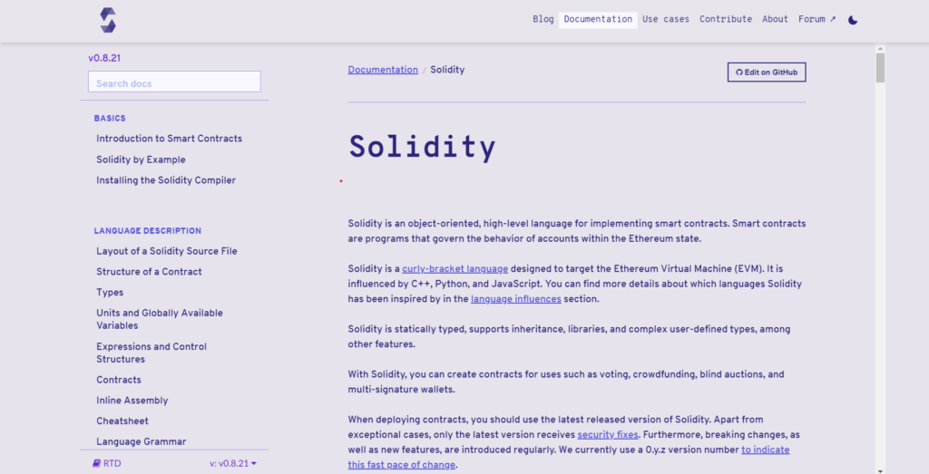 Solidity Documentation